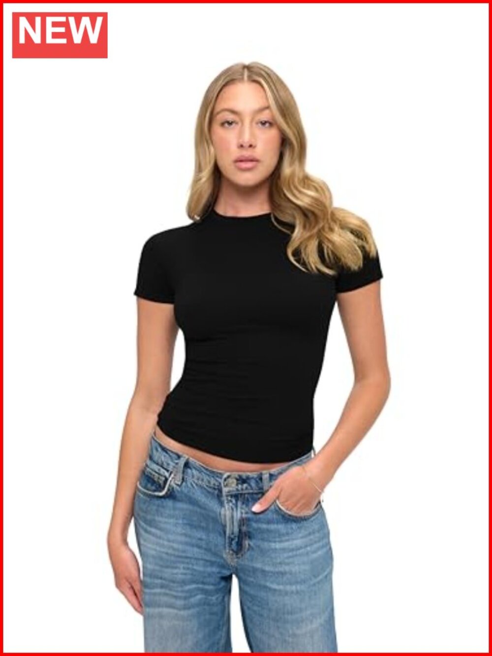 Super Soft Stretch Y2K Short Sleeve Baby Tee Crop Top